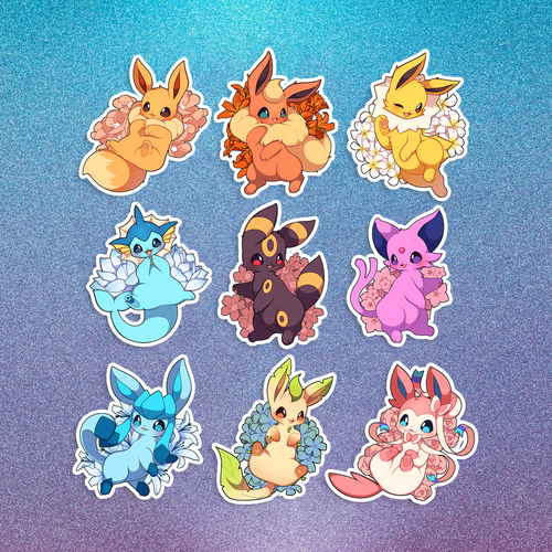 [Sticker] PKE: Poki Monsters - Flower Foxes