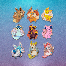 Load image into Gallery viewer, P-PKE: Poki-Monster Pins - Flower Foxes