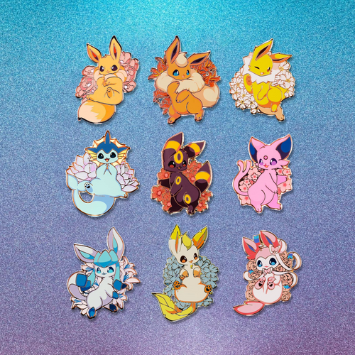 P-PKN: Poki-Monster Pins - Flower Foxes