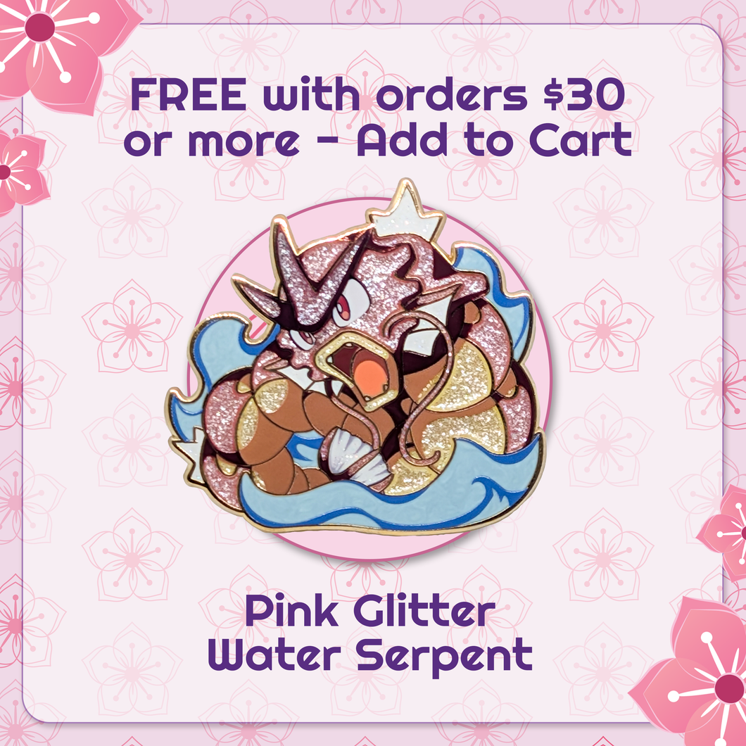 BONUS PIN: PINK Water Serpent - FREE With $30 Purchase ADD TO CART