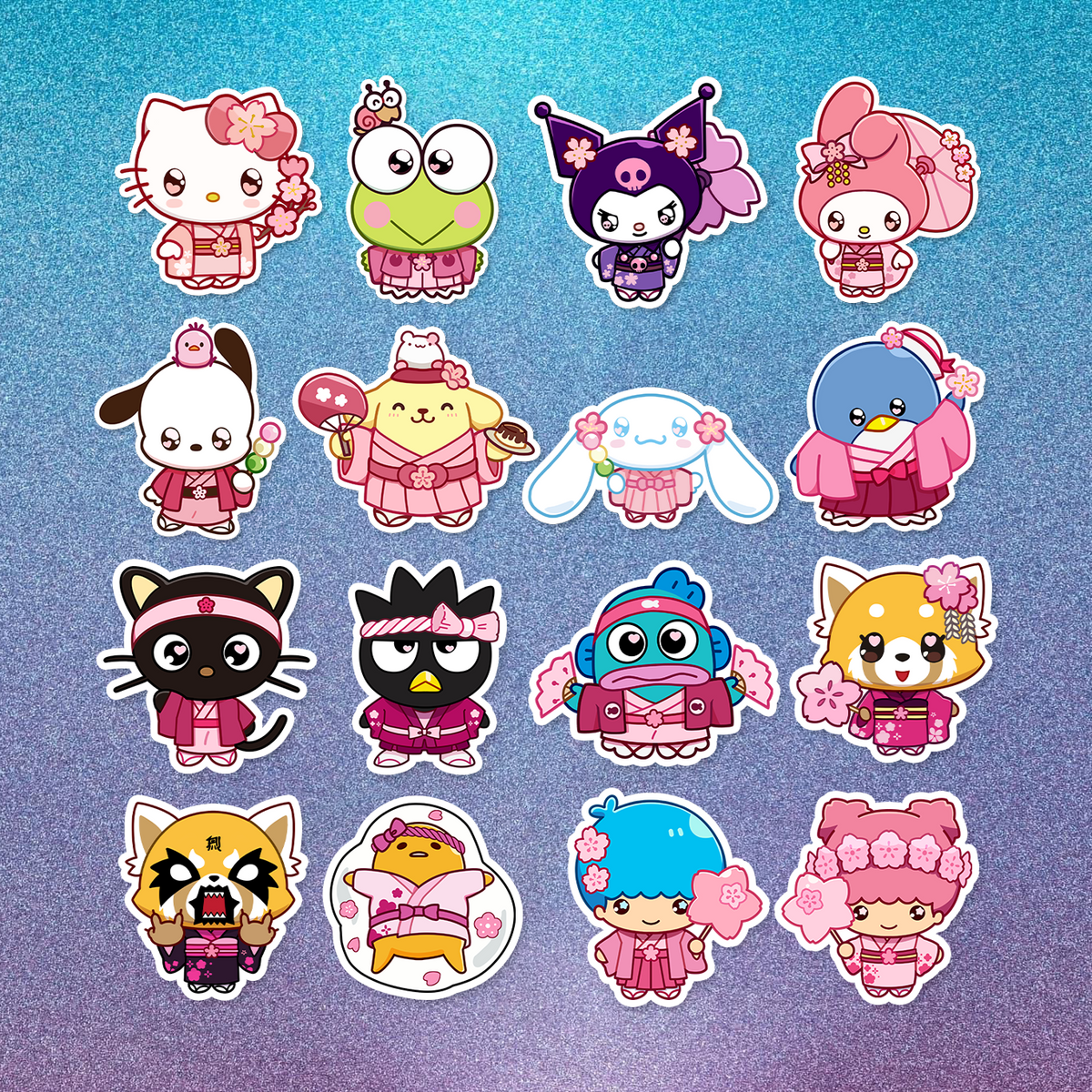 [Sticker] SAK: Hi Cat & Friends Kimono – Goozee Pins