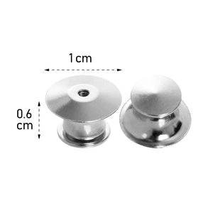 4 Silver Locking Pin Backings / Clutches