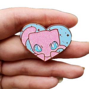 Mewthical Heart Pin